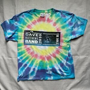 Dave Matthews Band Vintage Tie Dye Concert Shirt 2010 Size Large